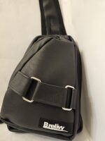 Faux Leather sling bag w/front buckles (black) - Image 7