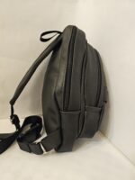 Faux Leather sling bag w/front buckles (black) - Image 9