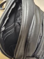 Faux Leather sling bag w/front buckles (black) - Image 13