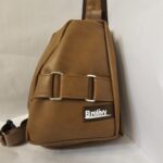 Vegan Leather Sling Bag (brown with buckles)