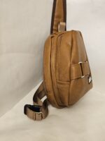 Faux leather sling bag with buckles - Image 7