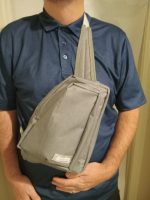 Canvas sling bag (grey) - Image 2