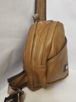 Faux leather sling bag (brown/ black accent) - Image 3