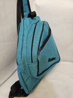 Canvas sling bag (Teal and Black) - Image 4
