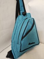 Canvas sling bag (Teal and Black) - Image 5