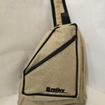 Canvas sling bag (Tan and Black)