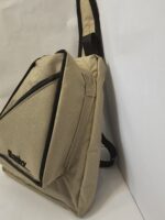 Canvas sling bag (Tan and Black) - Image 2