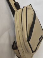 Canvas sling bag (Tan and Black) - Image 4
