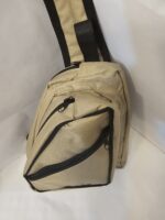 Canvas sling bag (Tan and Black) - Image 3