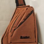 Canvas sling bag (burnt orange and Black)