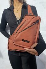 Canvas sling bag (burnt orange and Black) - Image 2