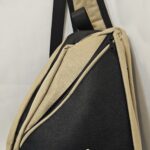 Canvas Sling bag (black and tan)