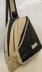 Canvas sling bag (black and tan) - Image 3