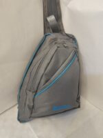 Canvas sling bag (Grey and Teal) - Image 3