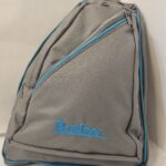Canvas Sling Bag (grey and teal)