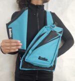 Conceal Carry Canvas Sling Bag (teal and black)