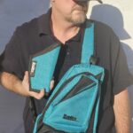 Conceal Carry Canvas sling bag (Teal and Black)
