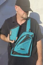 Conceal Carry Canvas sling bag (Teal and Black)