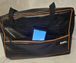Vegan Leather Shoulder Bag (black with burnt orange) - Image 6