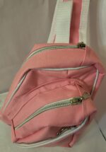 Canvas Sling Bag for Women (pink and white) - Image 4