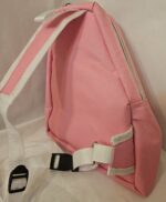 Canvas Sling Bag for Women (pink and white) - Image 2
