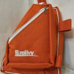 Canvas Sling Bag with foldable cane straps (orange and white)