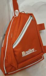 Canvas Sling Bag with foldable cane straps (orange and white) - Image 2