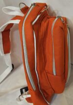 Canvas Sling Bag with foldable cane straps (orange and white) - Image 3