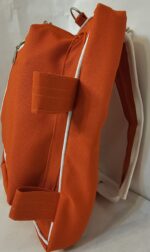 Canvas Sling Bag with foldable cane straps (orange and white) - Image 4