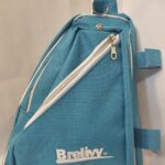 Canvas Sling Bag with foldable cane straps (teal and white)