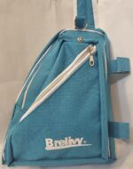 Canvas Sling Bag with foldable cane straps (teal and white)