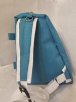 Canvas Sling Bag with foldable cane straps (teal and white) - Image 3