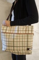 Pattern Cotton Shoulder Bags for Women (Brown) - Image 6