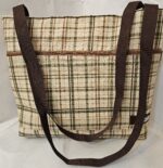 Pattern Cotton Shoulder Bags for Women (Brown) - Image 5